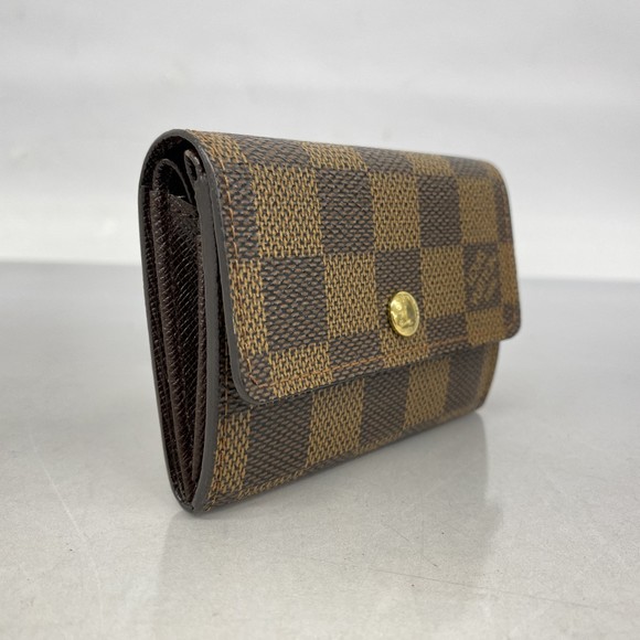 Louis Vuitton Plat Case Brown Porte Monnaie Ebene Damier - Picture 1 of 9